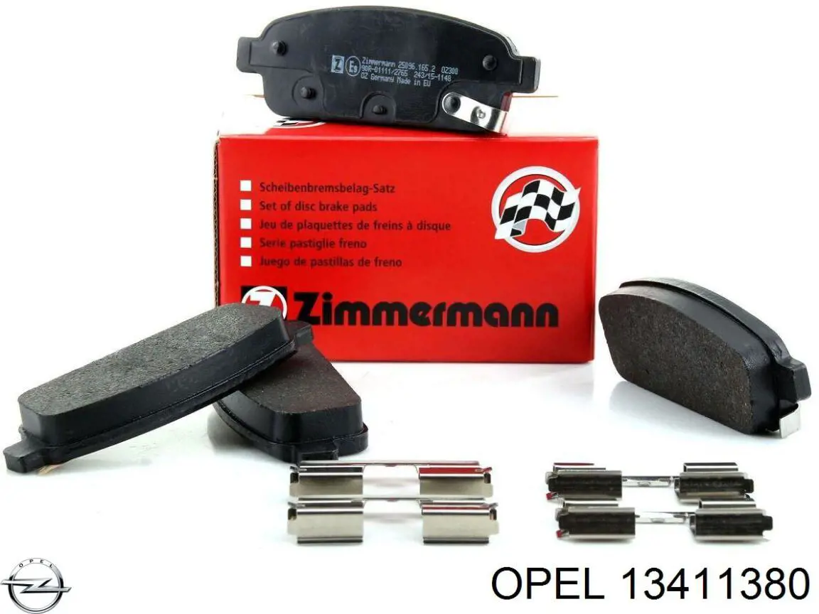 Купити 13411380 Opel Задні колодки