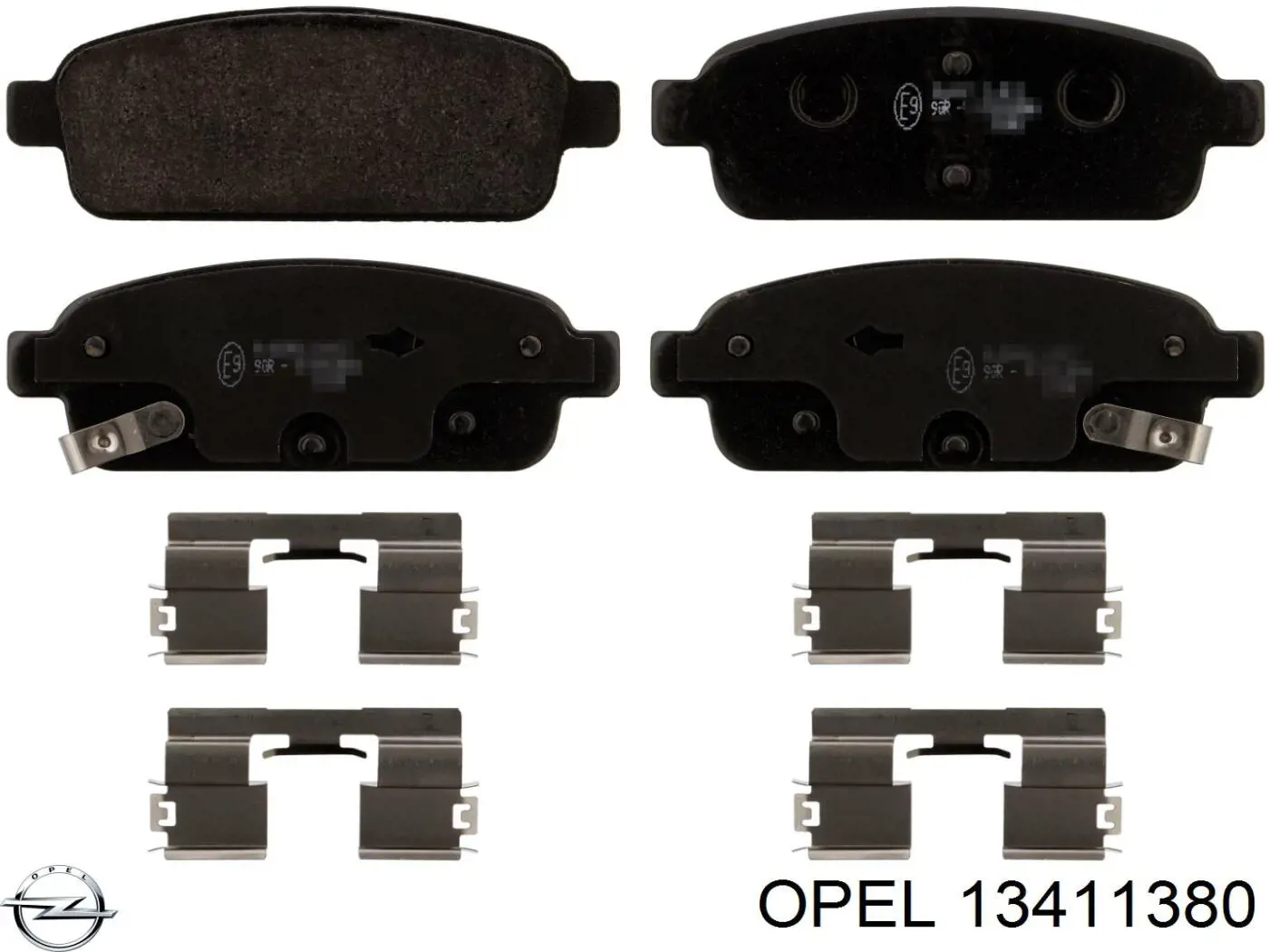 13411380 Opel колодки гальмові задні, дискові