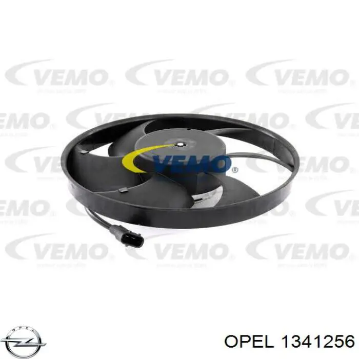 1341256 Opel Вентилятор системи охолодження правий