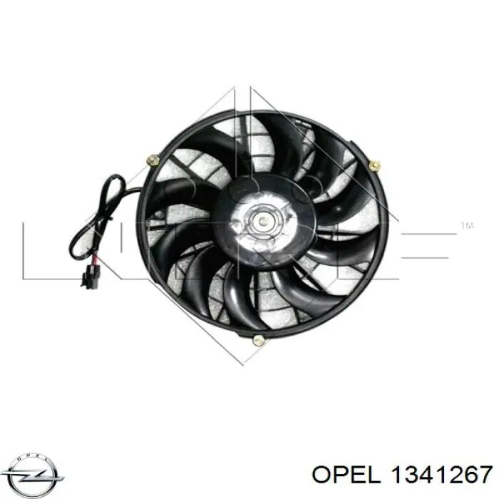 Електровентилятор кондиціонера в зборі (двигун + крильчатка) Opel 1341267 ціна, від 45.61 USD