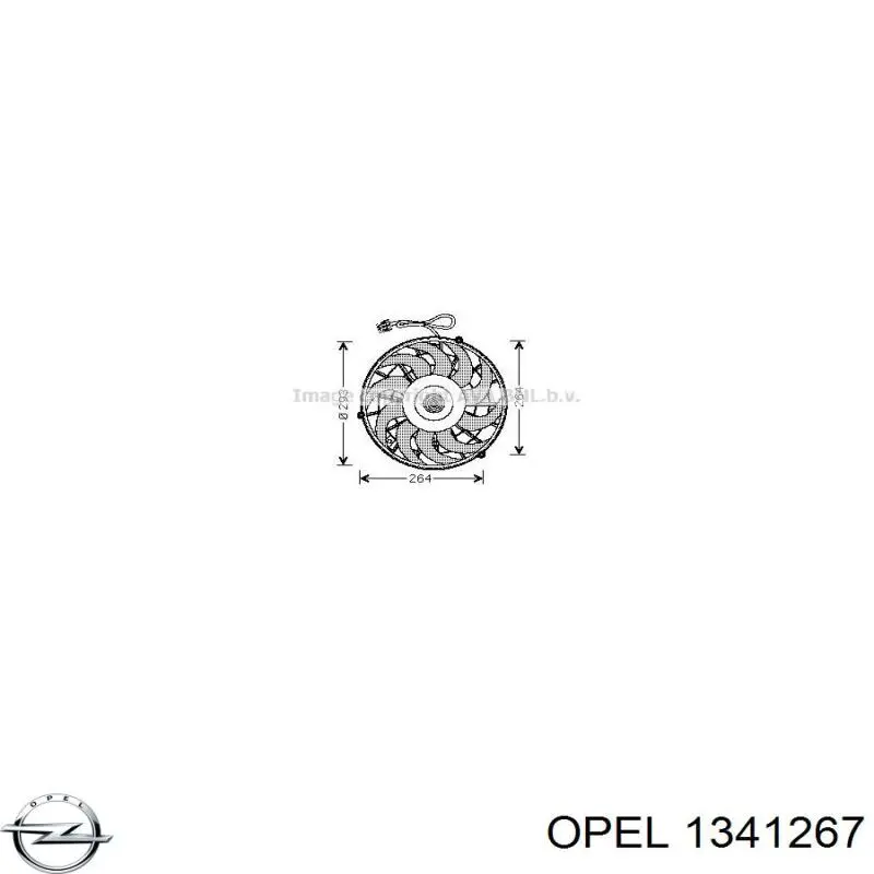 1341267 Opel Електровентилятор кондиціонера в зборі (двигун + крильчатка)