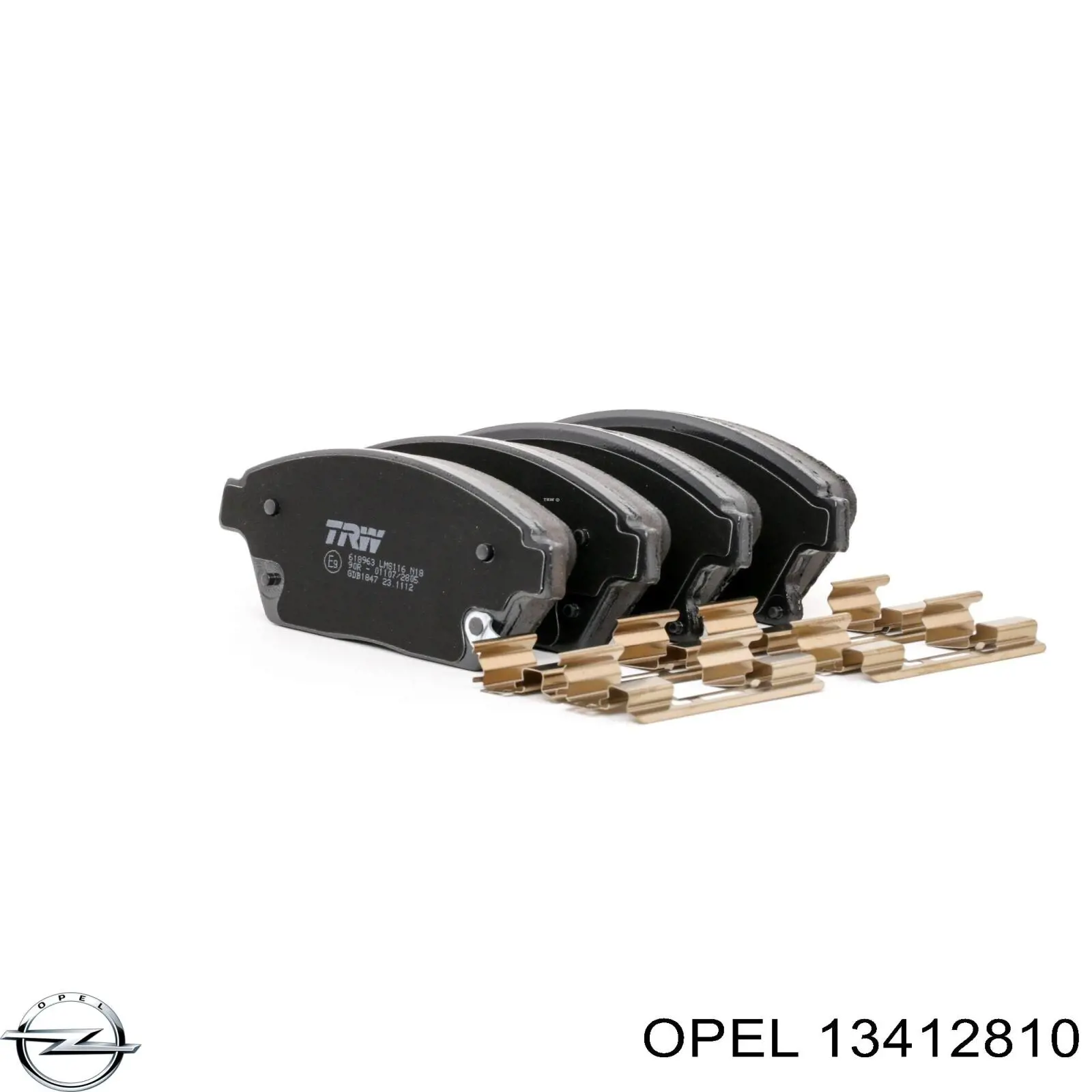 Передні тормозні колодки 13412810 Opel