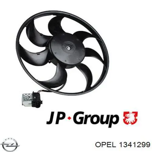Вентилятор охолодження радіатора 1341299 Opel