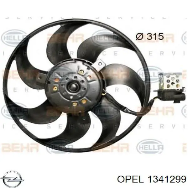 Вентилятор радіатора Opel 1341299 ціна, від 60.81 USD