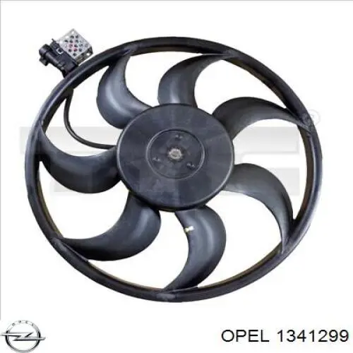 Купити 1341299 Opel Електровентилятор охолодження в зборі (двигун + крильчатка)