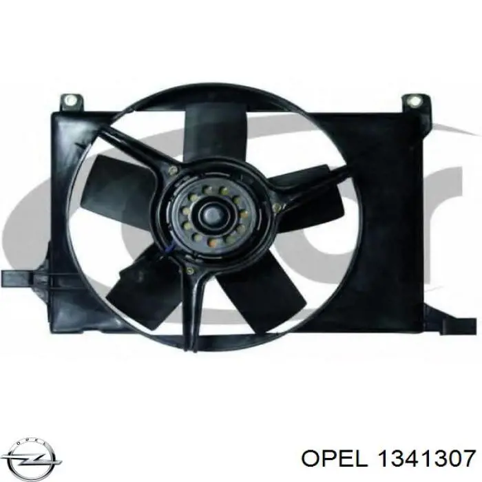1341307 Opel електровентилятор охолодження в зборі (двигун + крильчатка)