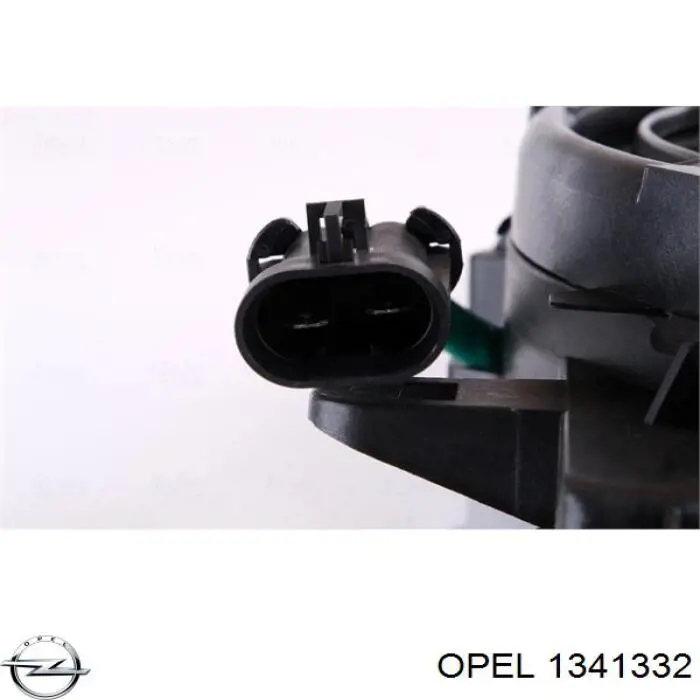 1341332 Opel електровентилятор охолодження в зборі (двигун + крильчатка)