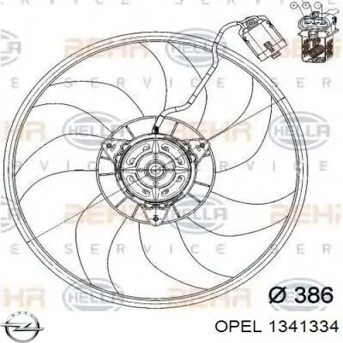 Вентилятор радіатора Opel 1341334 ціна, від 76.24 USD