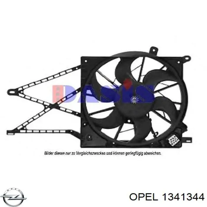 Вентилятор радіатора Opel 1341344 ціна, від 61.87 USD