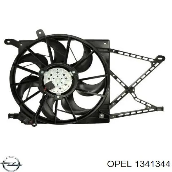Купити 1341344 Opel Електровентилятор охолодження в зборі (двигун + крильчатка)