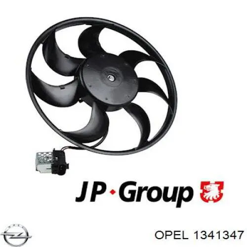 Купити 1341347 Opel Електровентилятор охолодження в зборі (двигун + крильчатка)