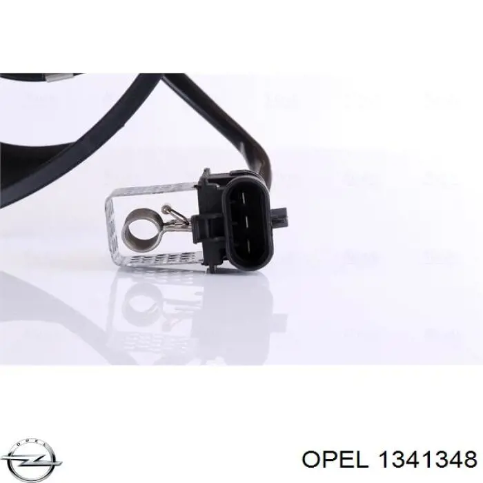 1341348 Opel електровентилятор охолодження в зборі (двигун + крильчатка)