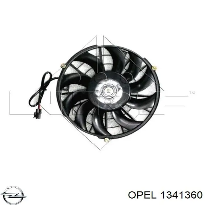 Купити 1341360 Opel Електровентилятор охолодження в зборі (двигун + крильчатка)