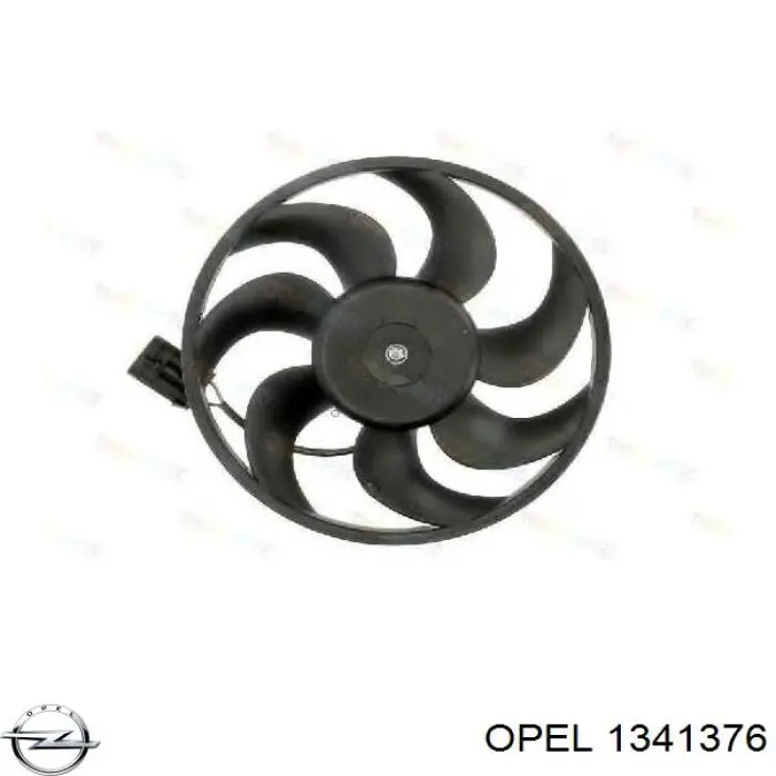 Купити 1341376 Opel Електровентилятор охолодження в зборі (двигун + крильчатка)