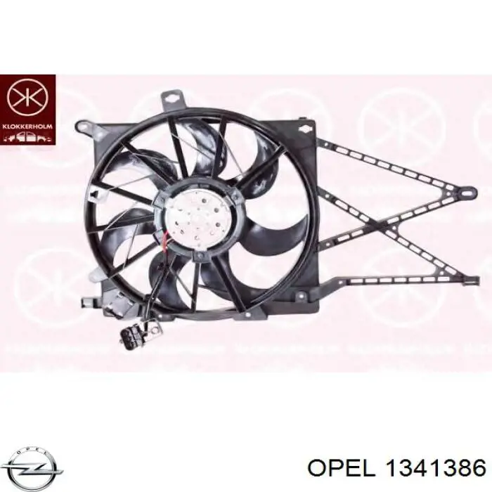 Вентилятор радіатора Opel 1341386 ціна, від 68.05 USD