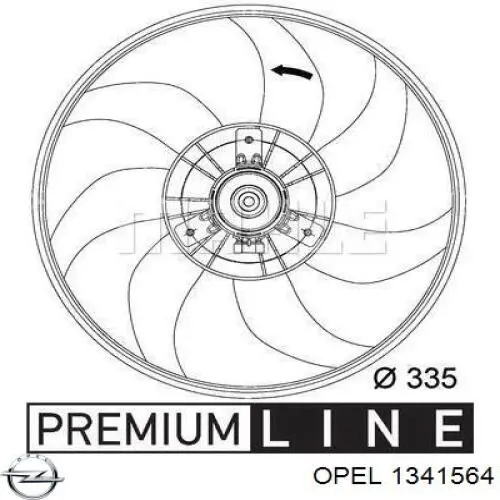 Вентилятор радіатора Opel 1341564 ціна, від 57.07 USD