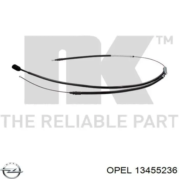 Трос ручного гальма, комплект на авто Opel 13455236 ціна, від 22.47 USD