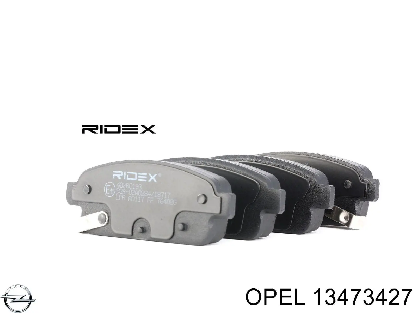 13473427 Opel Колодки гальмівні задні, дискові