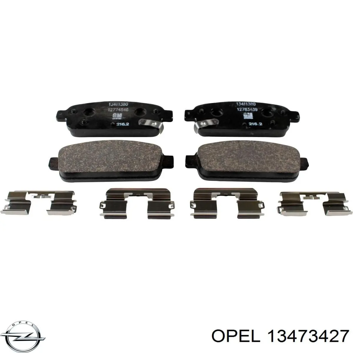13473427 Opel колодки гальмові задні, дискові