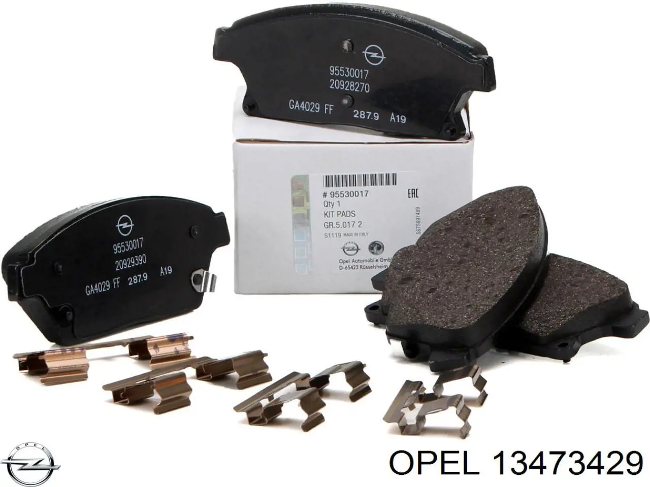 Задні дискові колодки Opel 13473429