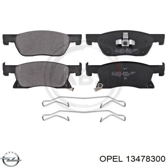 13478300 Opel Передні гальмівні колодки