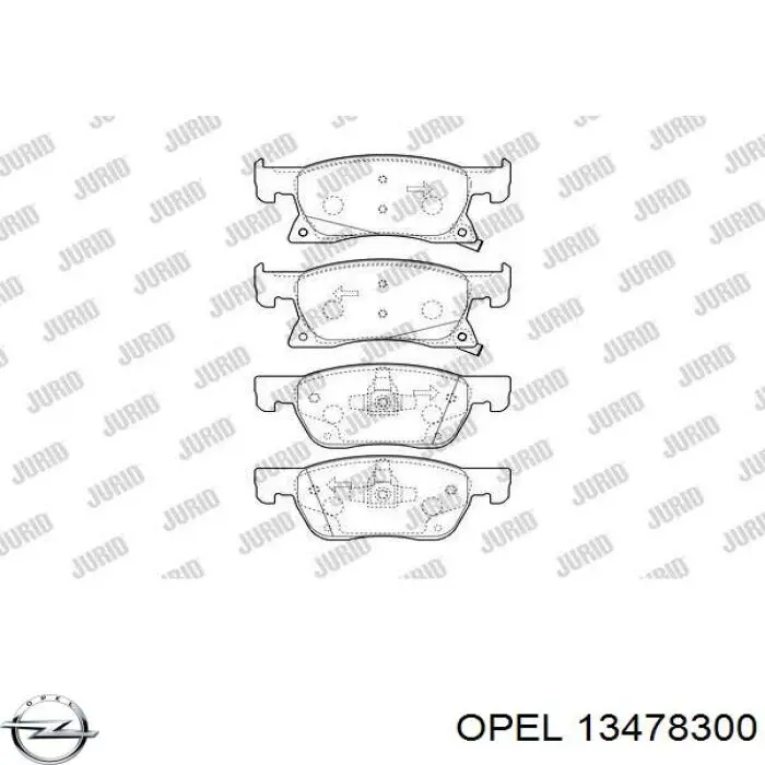 Купити 13478300 Opel Колодки гальмівні передні, дискові