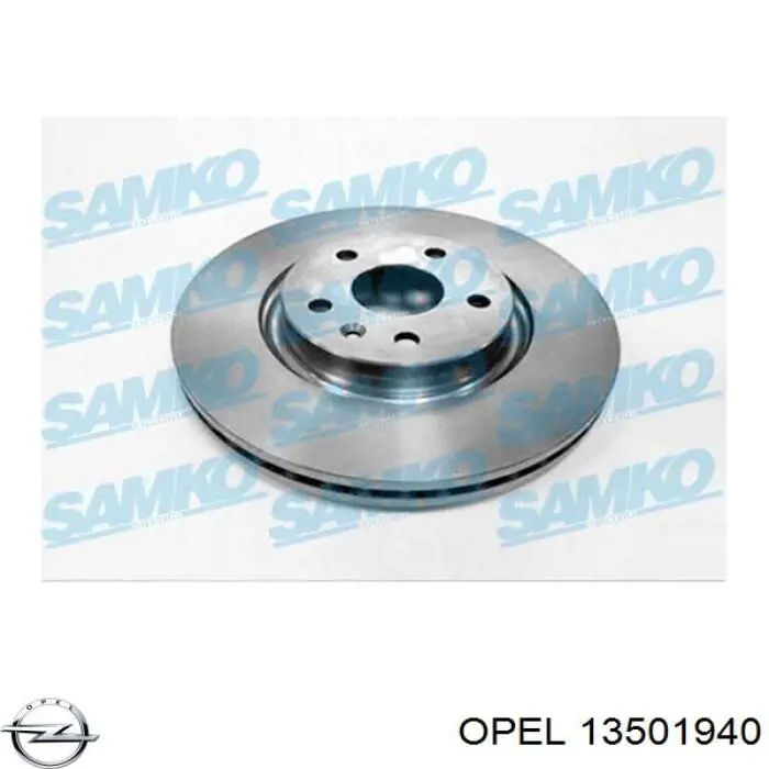 Диск переднього гальма Opel 13501940 ціна, від 70.51 USD