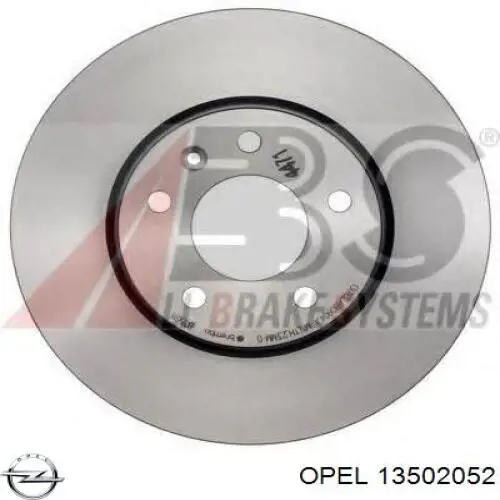 Диск переднього гальма Opel 13502052 ціна, від 56.76 USD
