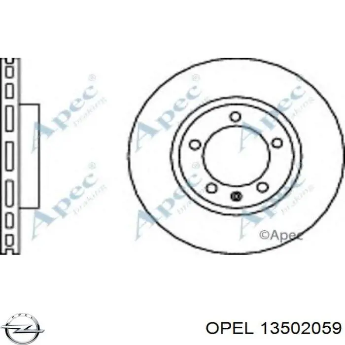 Диск гальмівний передній Opel 13502059