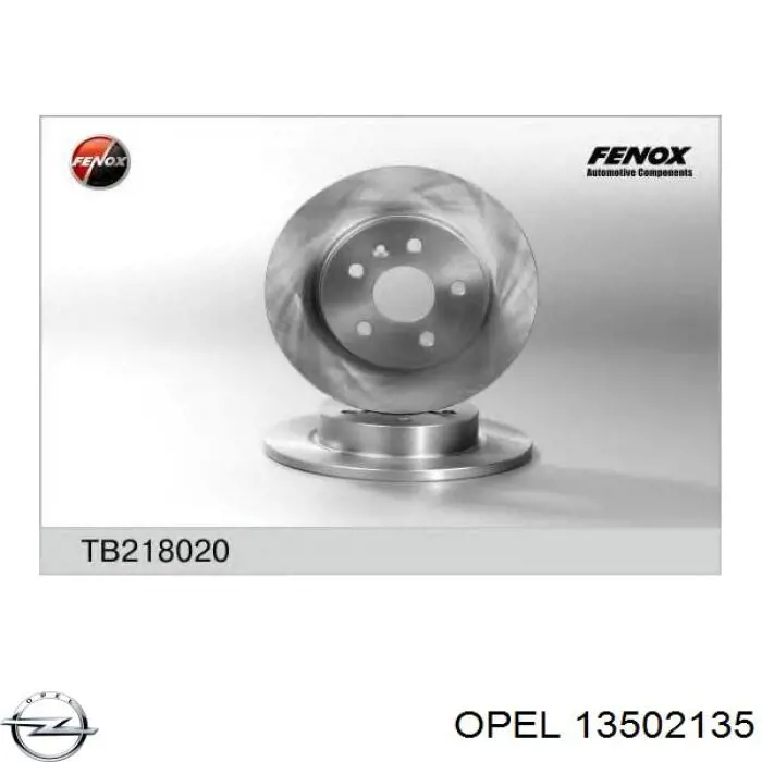 Задні дискові гальма Opel 13502135 ціна, від 42.74 USD
