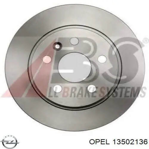 13502136 Opel диск гальмівний задній