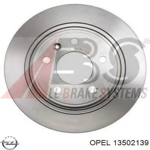 13502139 Opel диск гальмівний задній