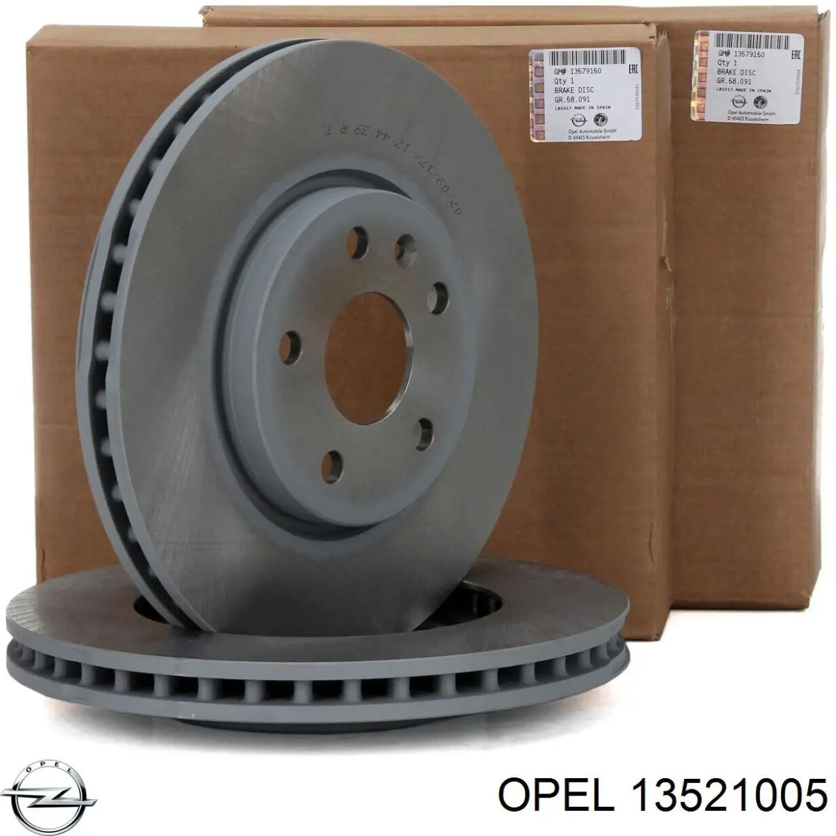 Диск переднього гальма Opel 13521005 ціна, від 72.59 USD