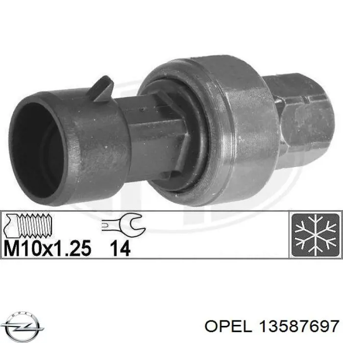 Датчик абсолютного тиску кондиціонера Opel 13587697 ціна, від 22.45 USD