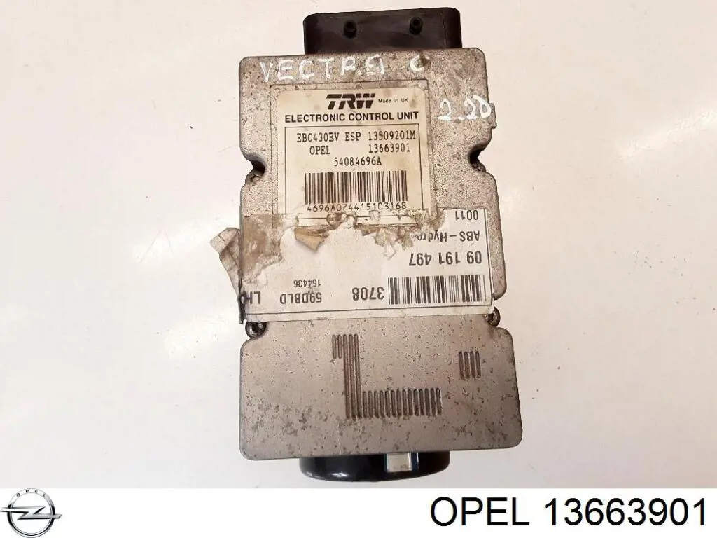 13663901 Opel блок керування абс (abs)