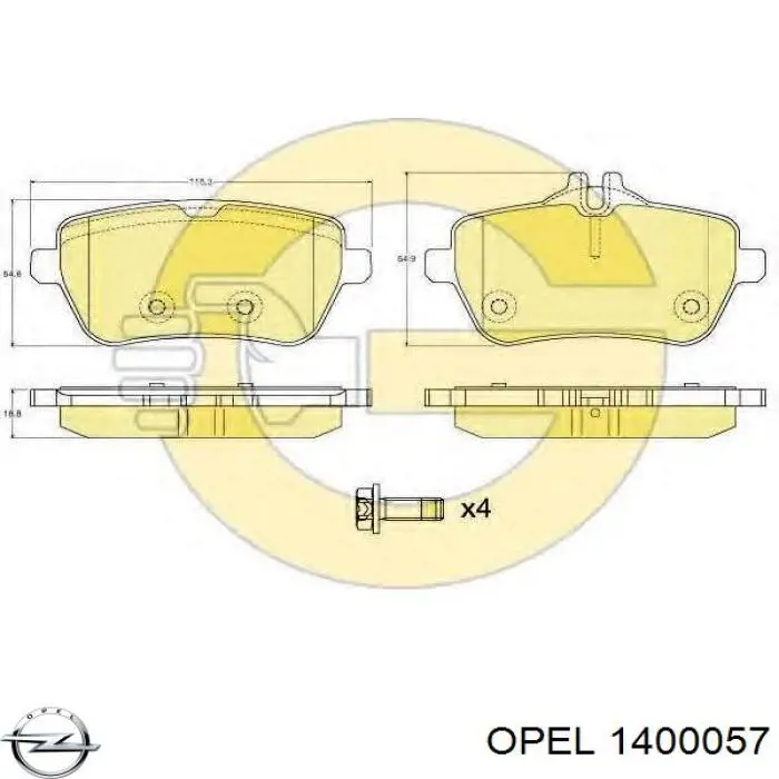 Передній бампер 90443416 Opel