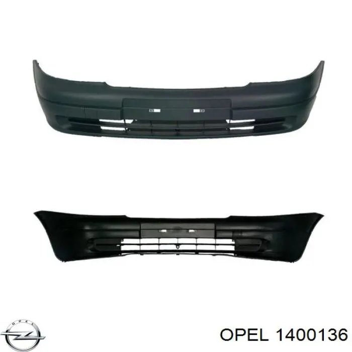 Передній бампер 1400136 Opel