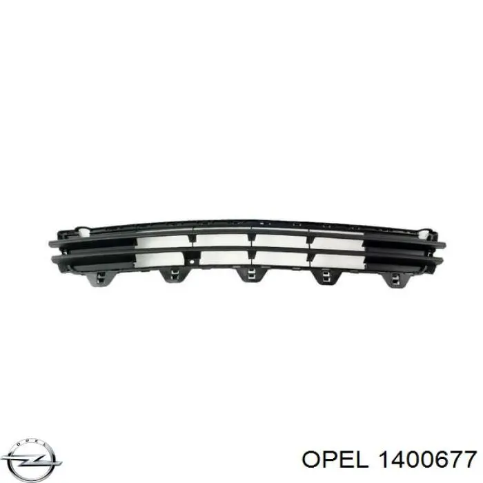 1400677 Opel Решітка переднього бампера, центральна