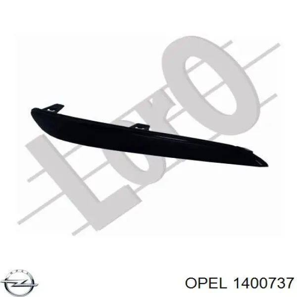 Молдинг переднього бампера, правий Opel 1400737 ціна, від 4.46 USD