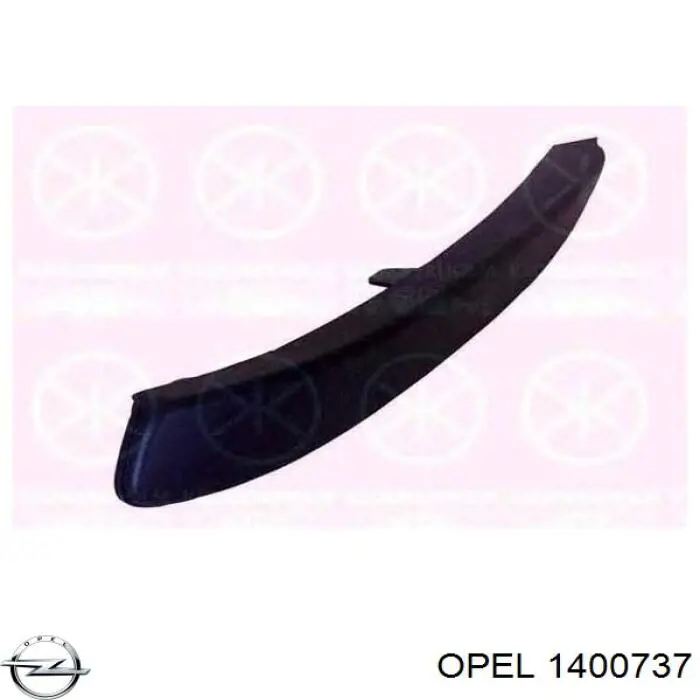 Молдинг переднього бампера, правий 1400737 Opel