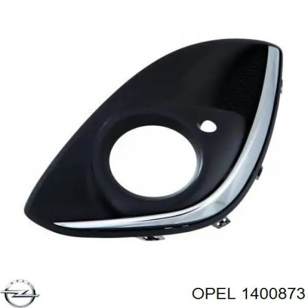 1400873 Opel заглушка/ решітка протитуманних фар бампера переднього, ліва