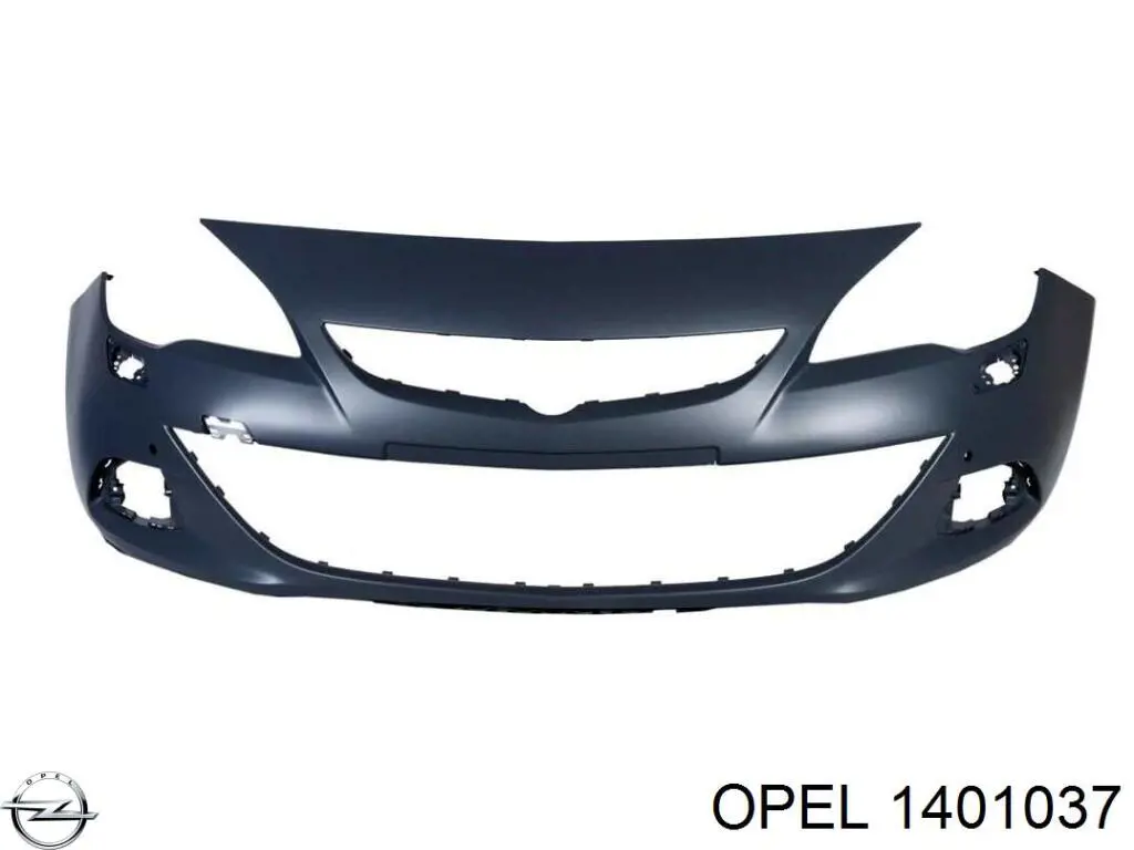Передній бампер на Opel Astra J 