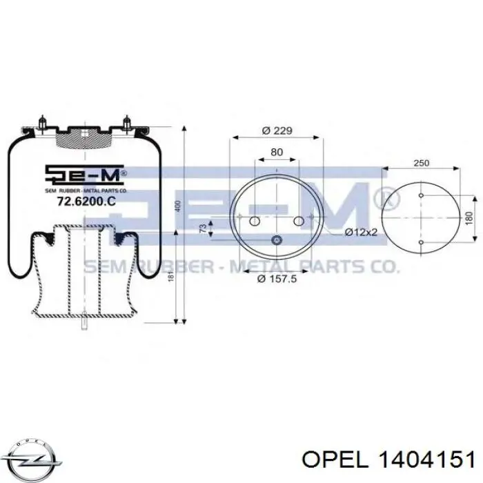Кожух бампера заднього Opel 1404151 ціна, від 122.15 USD