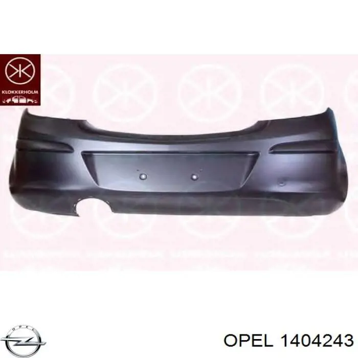 1404243 Opel Буфер (бампер) задній