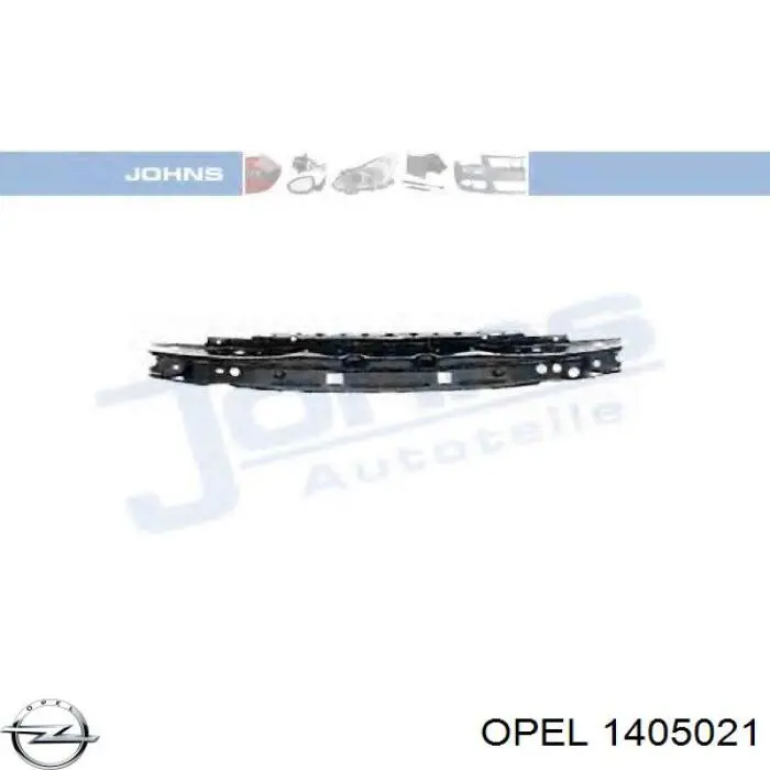 1405021 Opel підсилювач бампера переднього