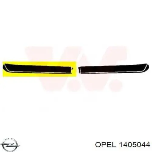 Купити 1405044 Opel Накладка бампера переднього, ліва