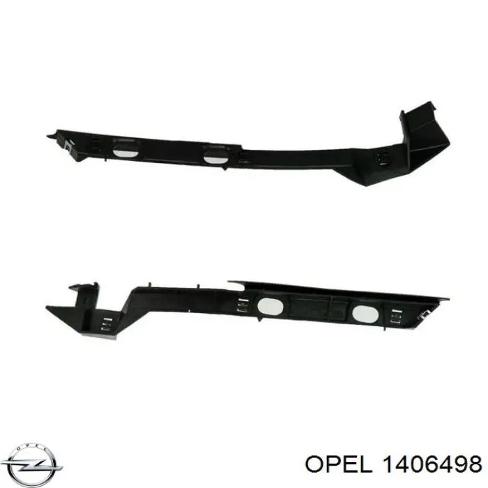 Кронштейн бампера переднього, лівий 1406498 Opel