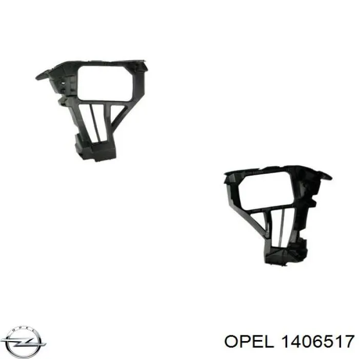 1406517 Opel Напрямна заднього бампера, права