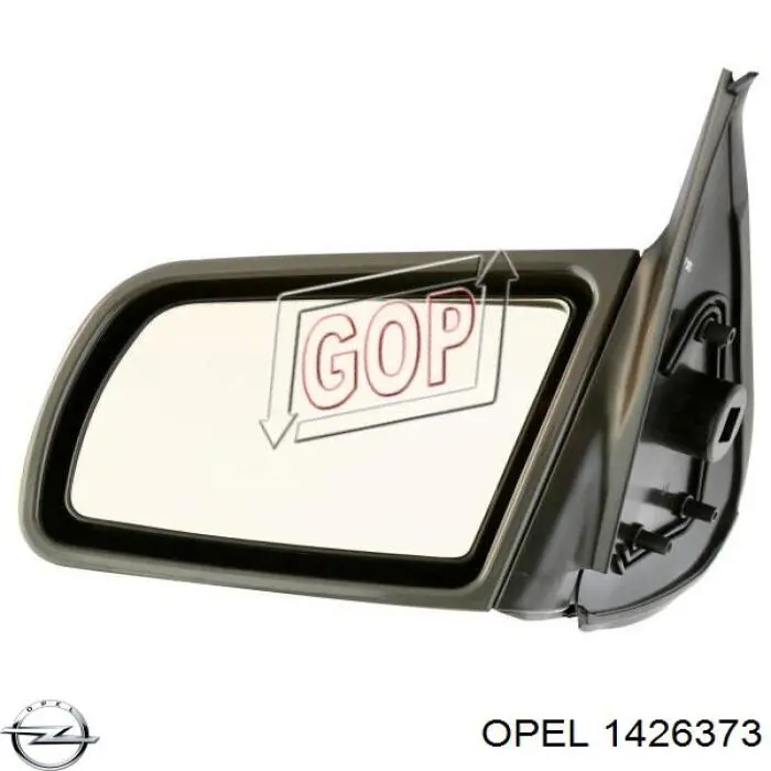 1426373 Opel Дзеркало заднього виду, ліве