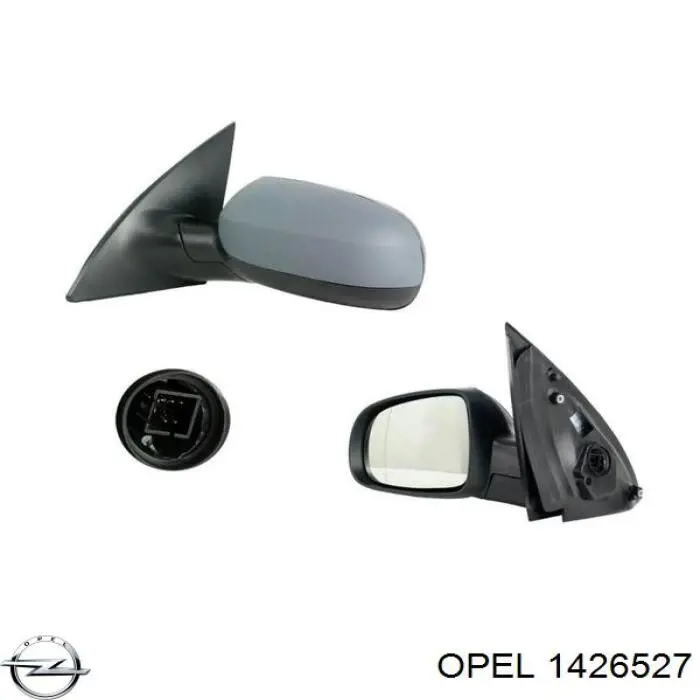 1426527 Opel дзеркальний елемент дзеркала заднього виду, лівого